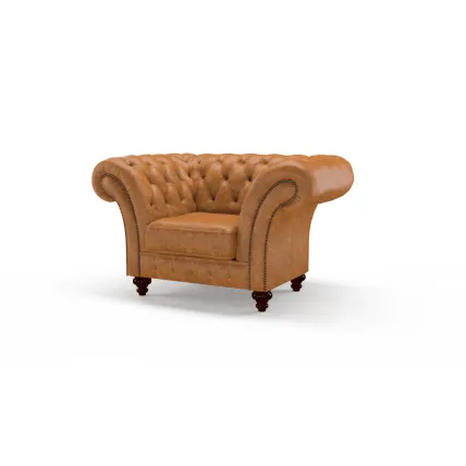 Grosvenor Chair Distressed Fawn Antique Studs