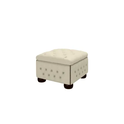Buttoned Pouffe Box