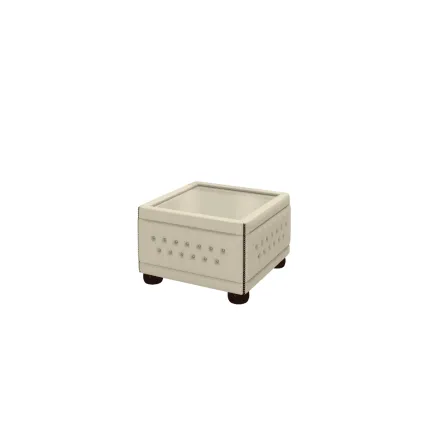 Buttoned Pouffe Table